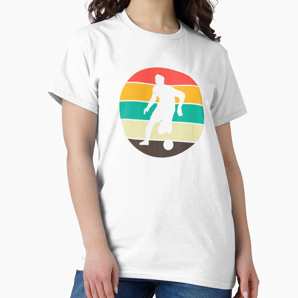 Soccer Player Silhouet Whitin Vintage Sunset by Web CreationsNL