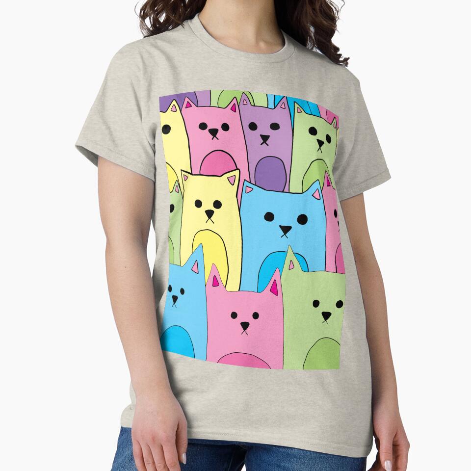 Pastel Group of Cats by alisadesigns