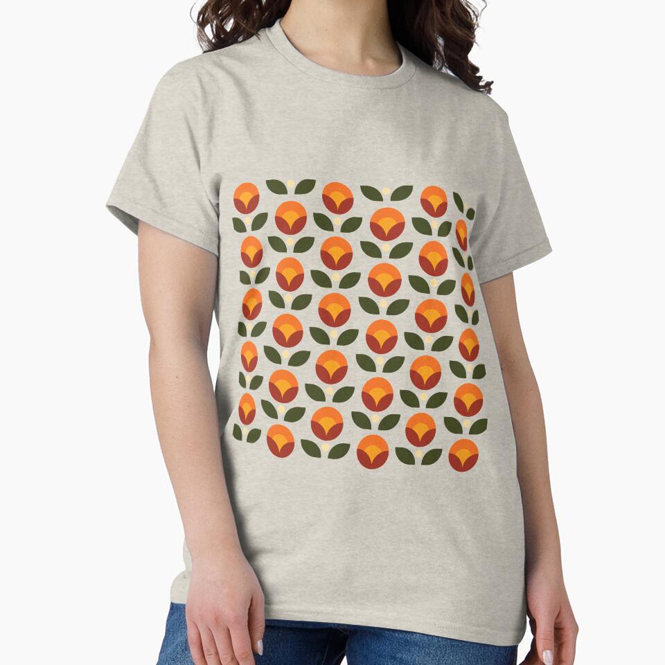 Retro Warm Flower Bud Pattern by kjeppson