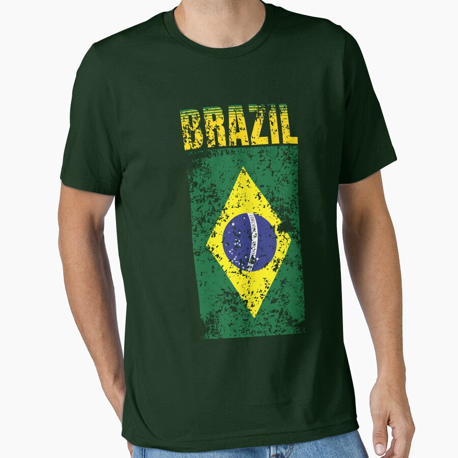 Brazil Flag Support For Men Women Distressed by JooArtPrints  ★★★★★
