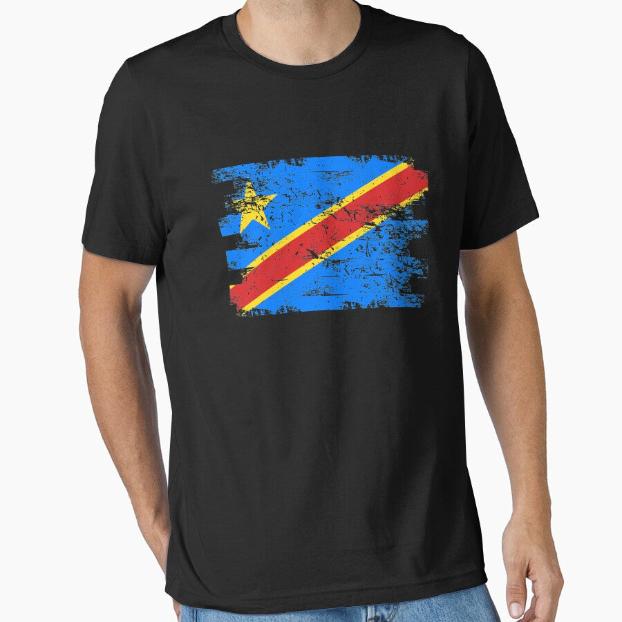 Democratic Congo Shirt Gift Country Flag Patriotic Travel Africa Light by threadsmonkey