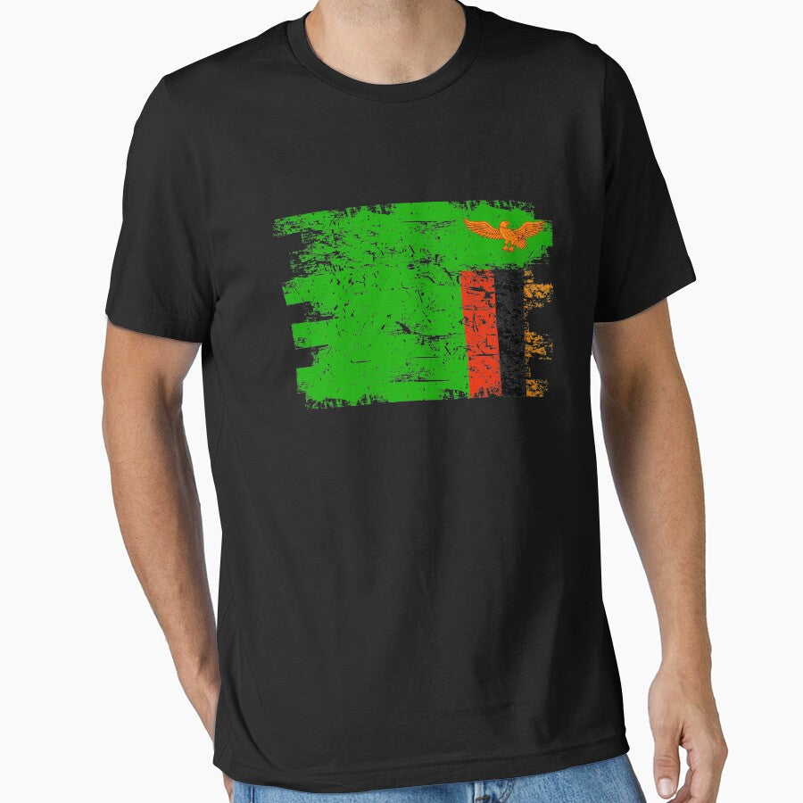 Zambia Shirt Gift Country Flag Patriotic Travel Africa Light by threadsmonkey