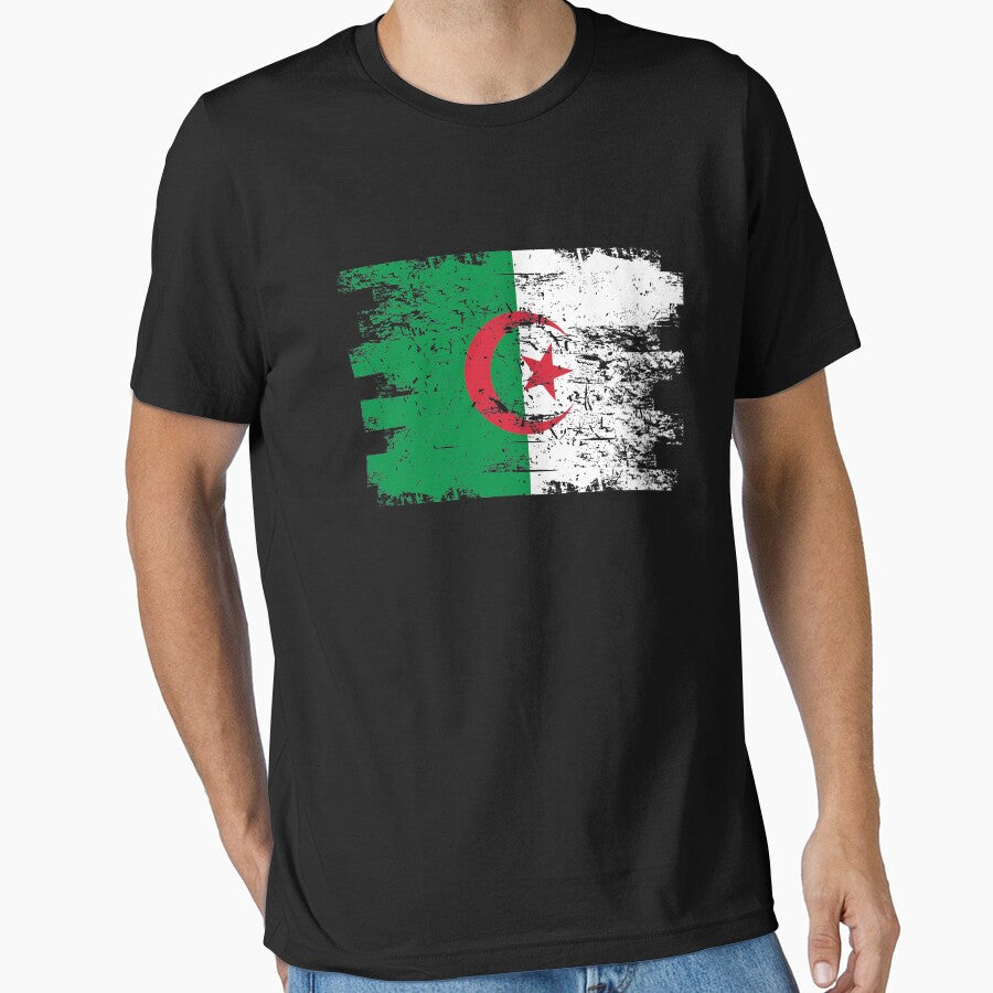 Algeria Shirt Gift Country Flag Patriotic Travel Africa Light by threadsmonkey
