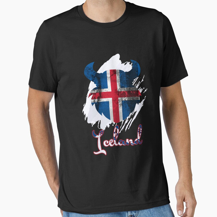 Iceland Soccer Jersey Shirt Vintage Style Iceland Flag by CreativeStrike