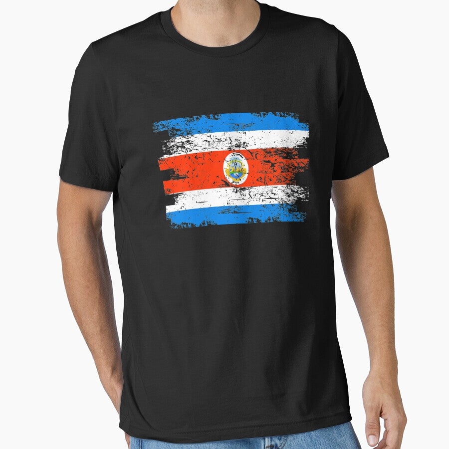 Costa Rica Flag Gift Country Patriotic Travel Shirt Americas Light by threadsmonkey