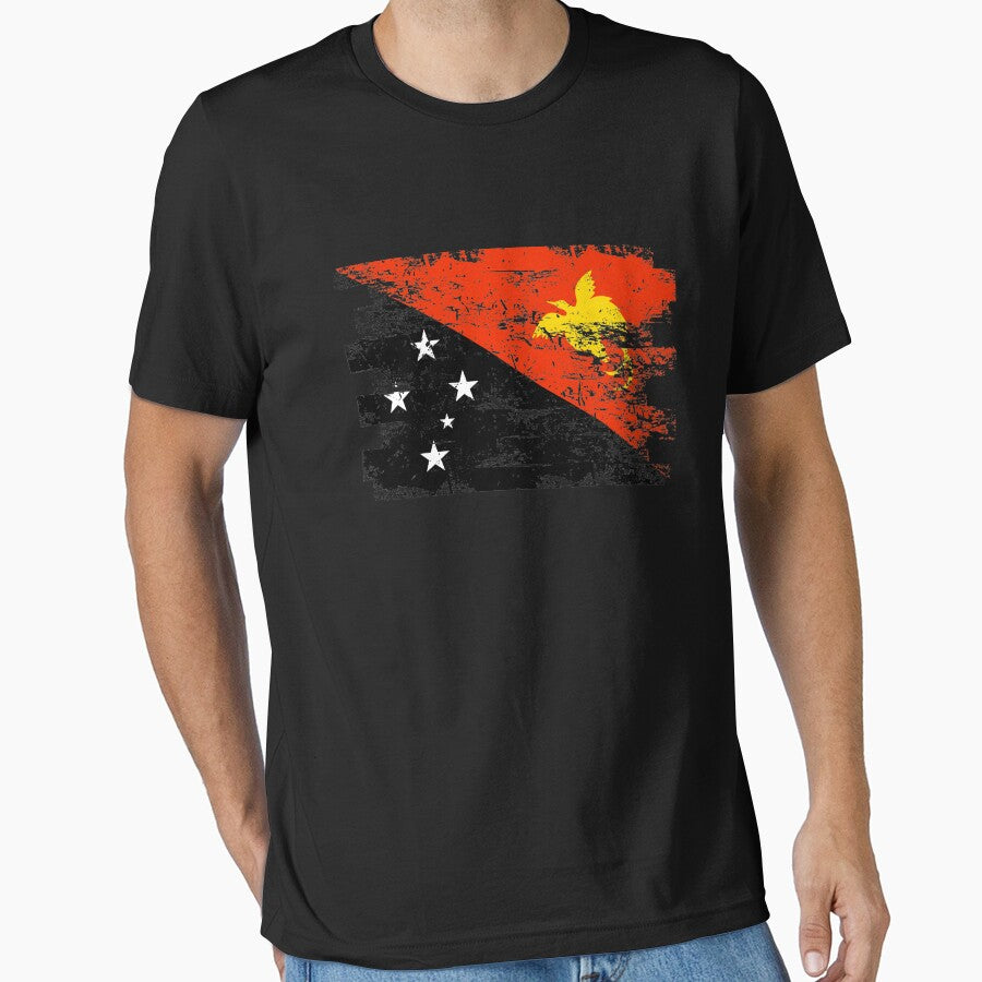Papua New Guinea Shirt Gift Country Flag Patriotic Travel Oceania Light by threadsmonkey