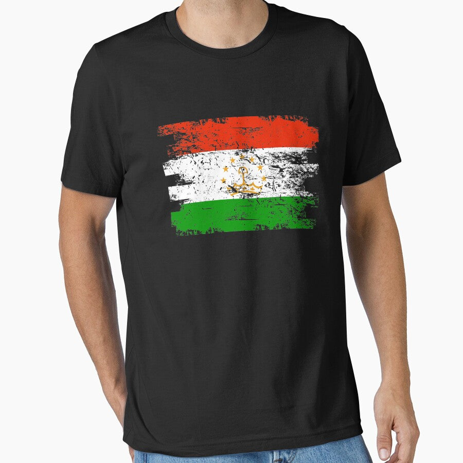Tajikistan Shirt Gift Country Flag Patriotic Travel Asia Light by threadsmonkey
