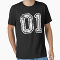 Sport Team Jersey 01 T Shirt Football Soccer Baseball Hockey Basketball One 1 01 Number by arcadetoystore