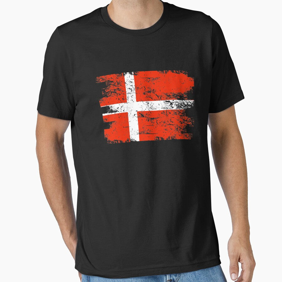 Denmark Gift Country Flag Patriotic Travel Shirt Europe Light by threadsmonkey