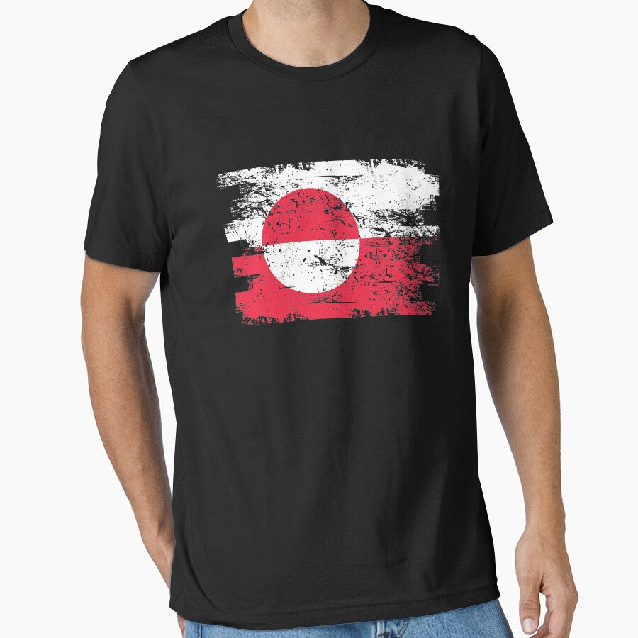 Greenland Flag Gift Country Patriotic Travel Shirt Americas Light by threadsmonkey