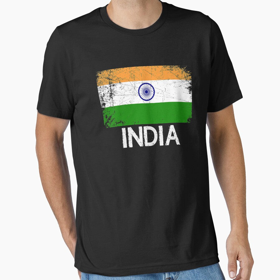 Indian Flag Design | Vintage Made In India Gift by melsens