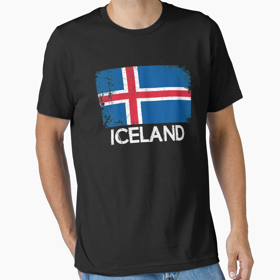 Icelandic Flag Design | Vintage Made In Iceland Gift by melsens