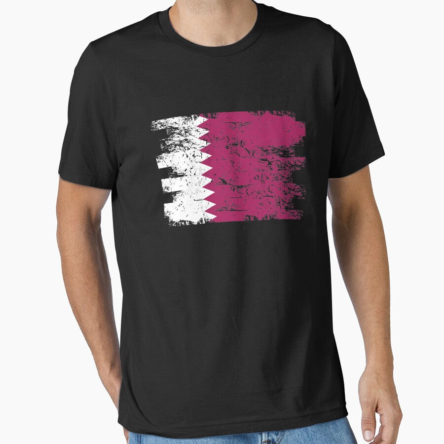 Qatar Shirt Gift Country Flag Patriotic Travel Asia Light by threadsmonkey