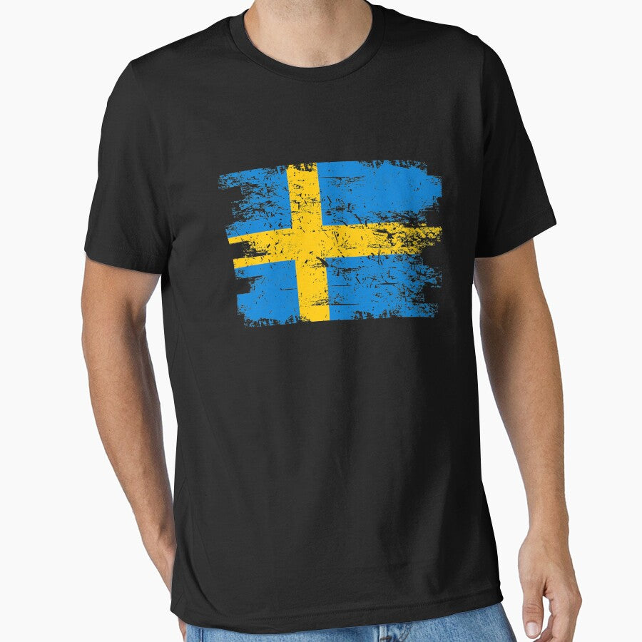 Sweden Gift Country Flag Patriotic Travel Shirt Europe Light by threadsmonkey