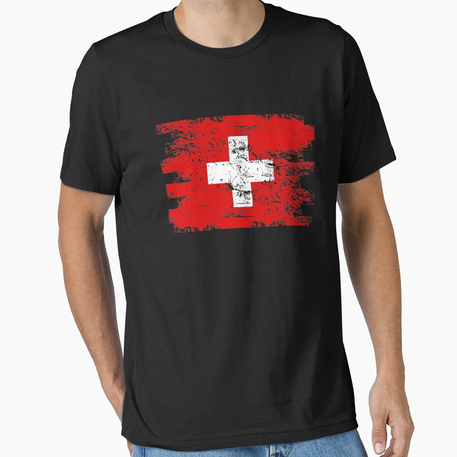 Switzerland Gift Country Flag Patriotic Travel Shirt Europe Light by threadsmonkey