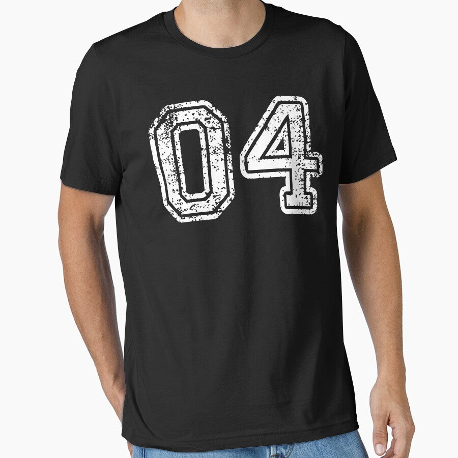 Sport Team Jersey 04 T Shirt Football Soccer Baseball Hockey Basketball Four 4 04 Number by arcadetoystore