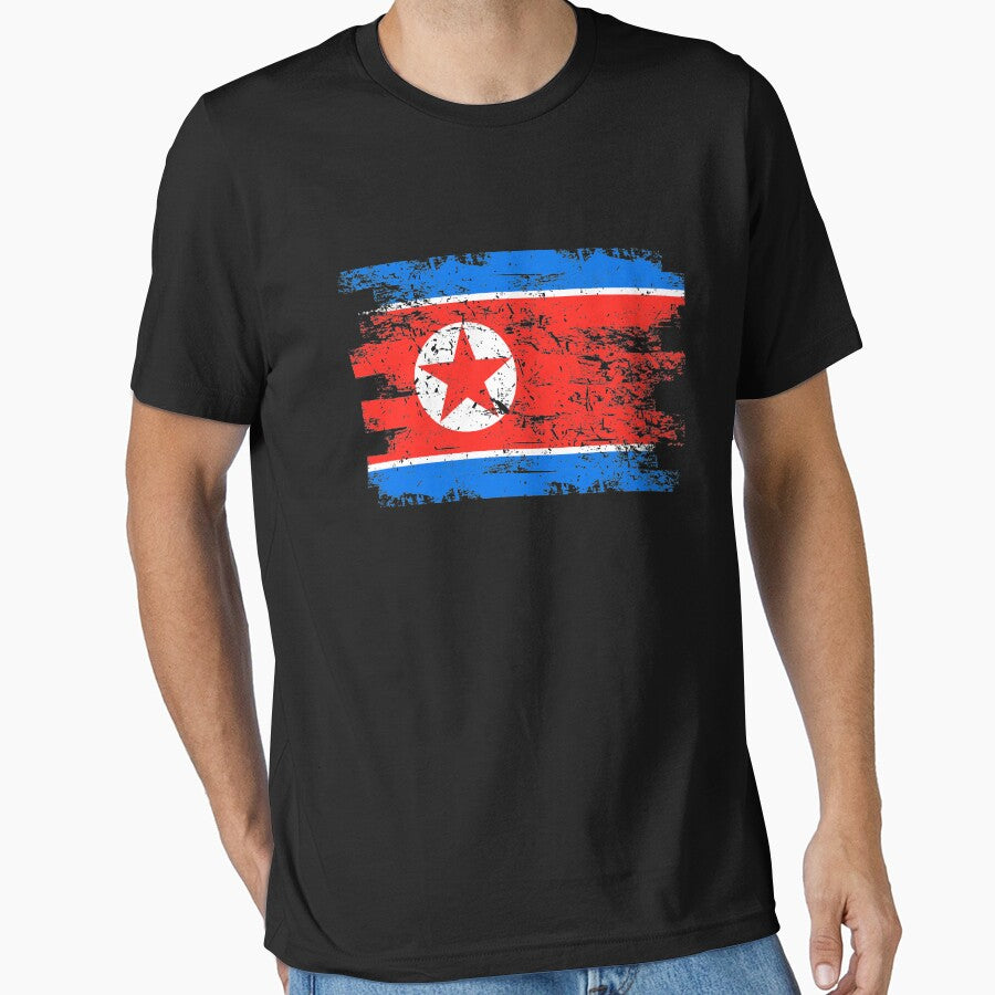 North Korea Shirt Gift Country Flag Patriotic Travel Asia Light by threadsmonkey