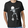Dabbing Skeleton Soccer T Shirt Halloween Costume Skull Funny Scary Gifts Kids Boys Youth Men by LiqueGifts