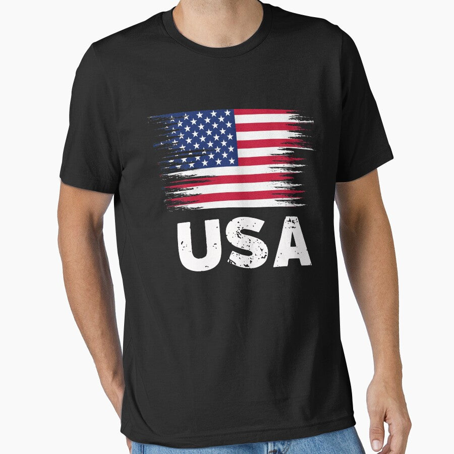 USA - American Flag Art | Sports Soccer Football Gift by melsens