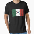 Korea Mexico Flag Vintage Distressed by CreativeStrike