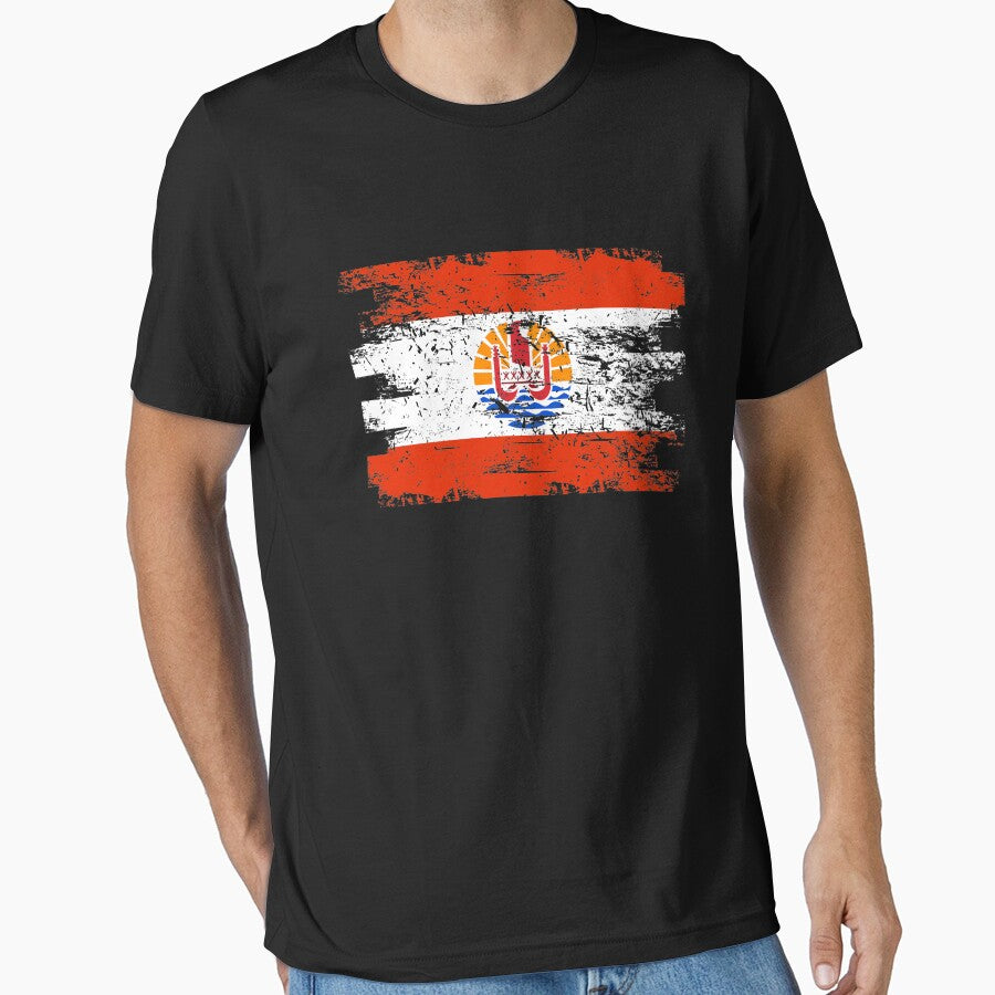 French Polynesia Shirt Gift Country Flag Patriotic Travel Oceania Light by threadsmonkey