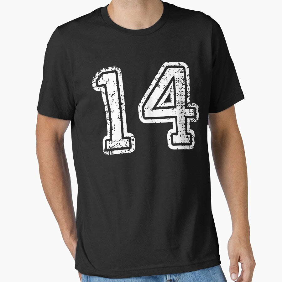 Sport Team Jersey 14 T Shirt Football Soccer Baseball Hockey Basketball Fourteen 14 014 Number by arcadetoystore