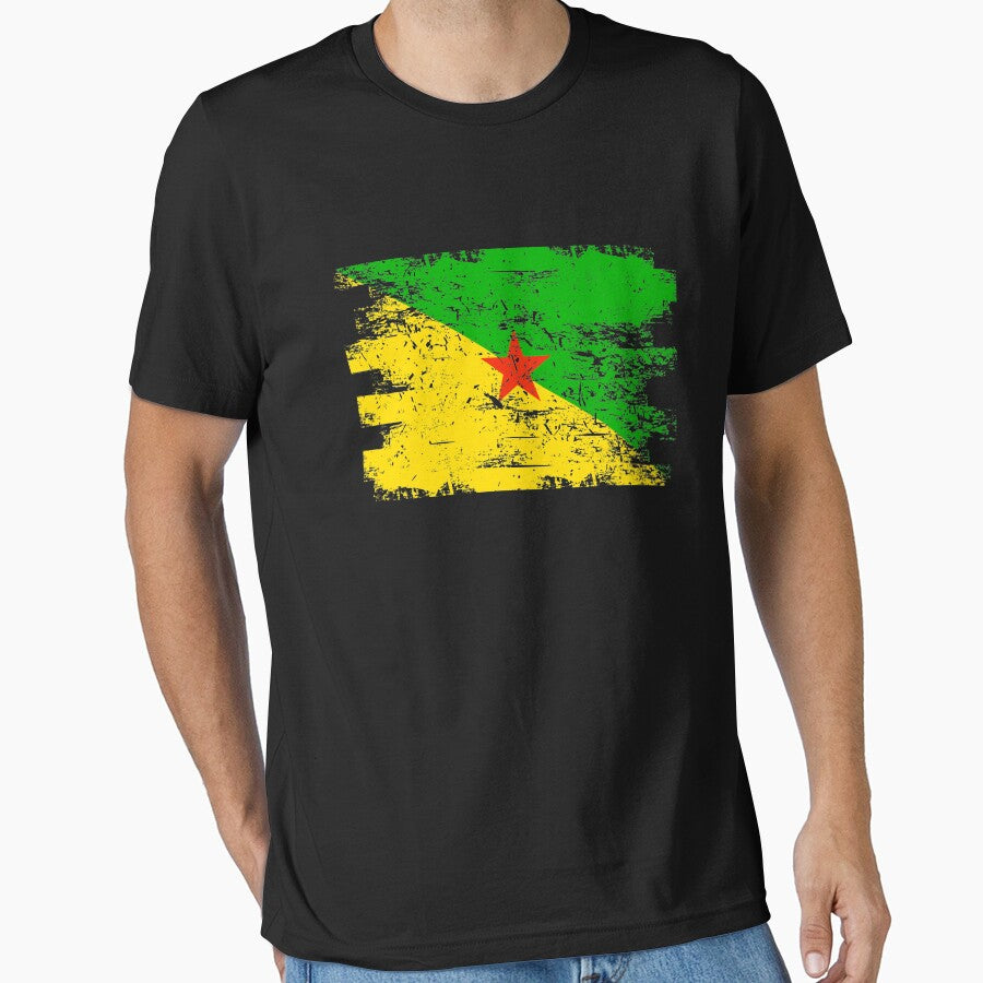 French Guiana Flag Gift Country Patriotic Travel Shirt Americas Light by threadsmonkey