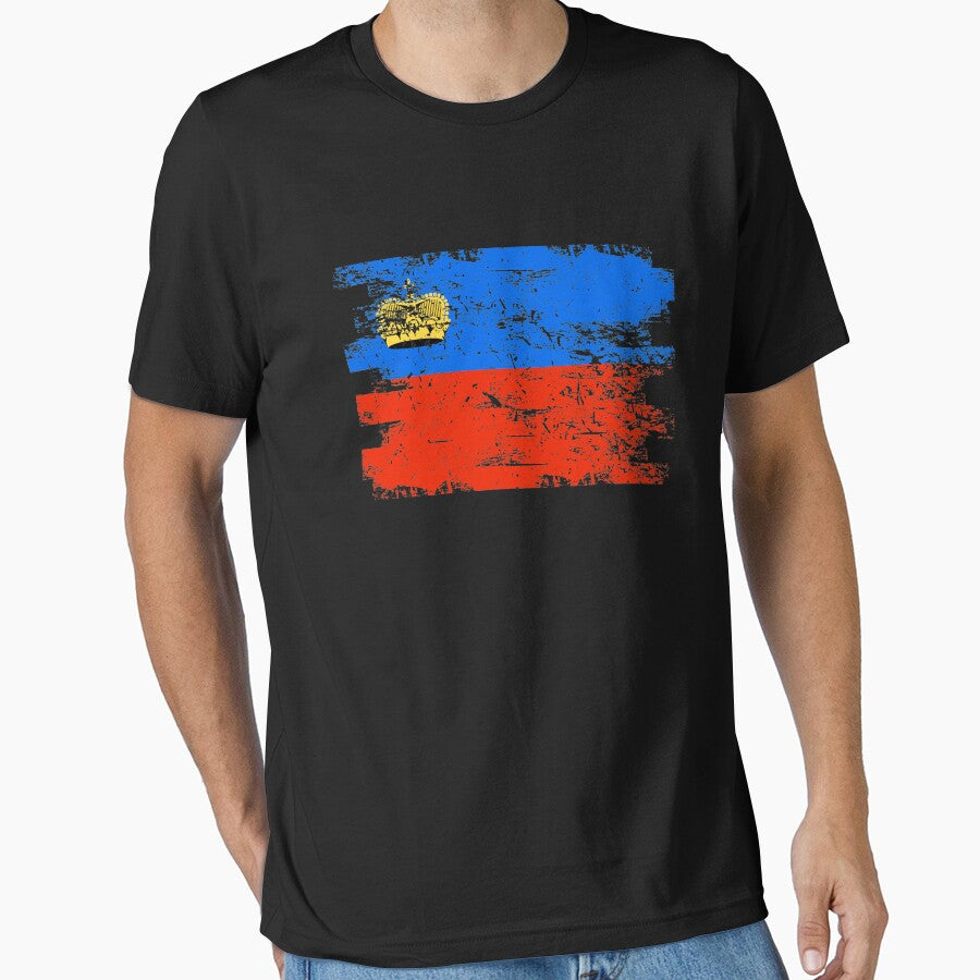 Liechtenstein Gift Country Flag Patriotic Travel Shirt Europe Light by threadsmonkey