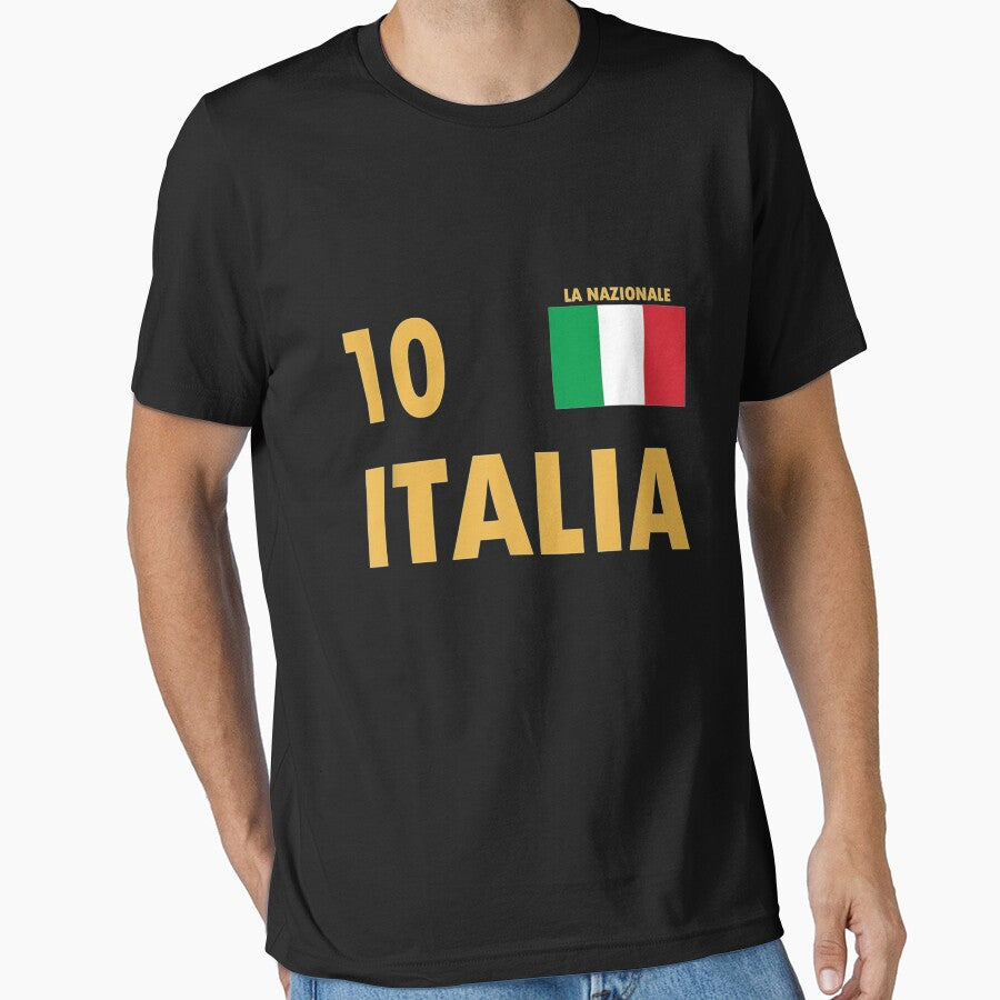Italy National Football Team Jersey Style Soccer 10 Italia by Orsosaron
