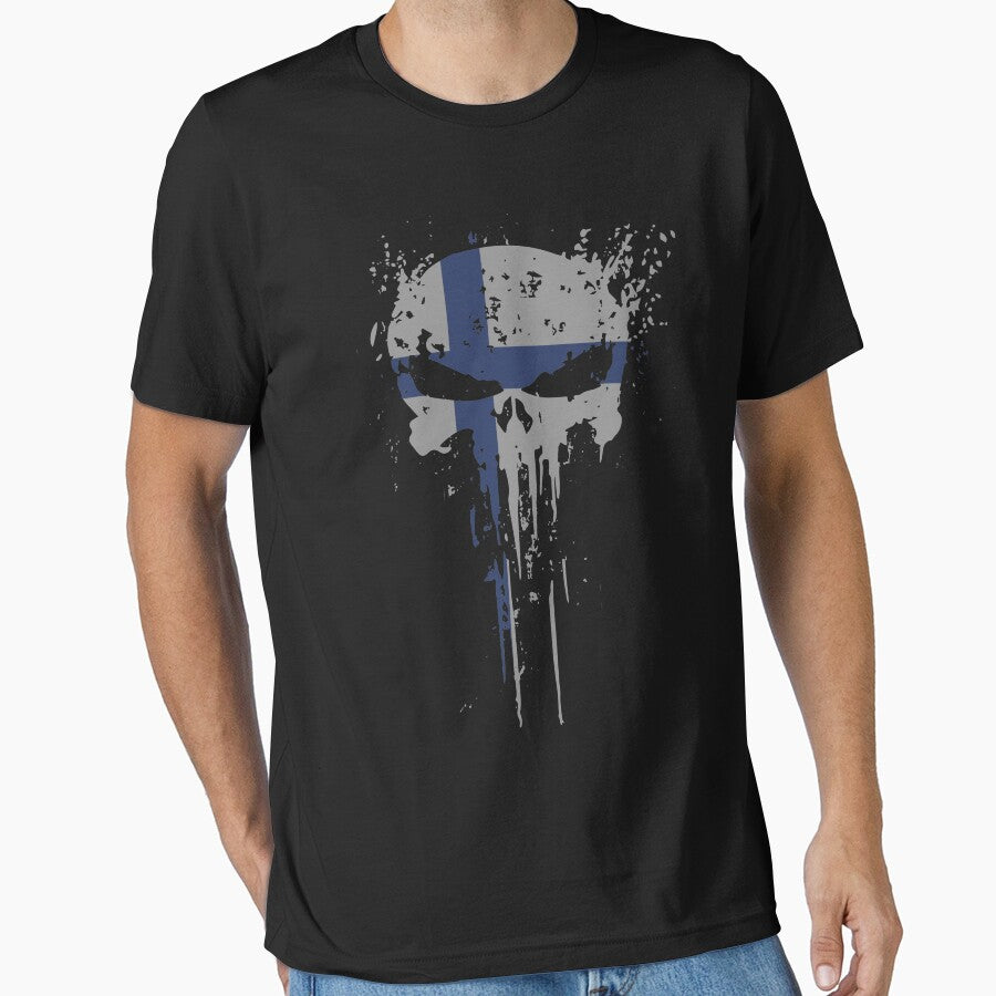 Finland Flag  Skull design by AEGMEDIA