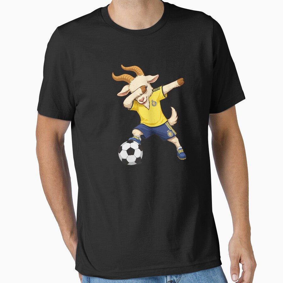Al-Nassr Dabbing Goat Mascot | Funny Soccer Fan Art Football Illustration by BrainBubbleArt