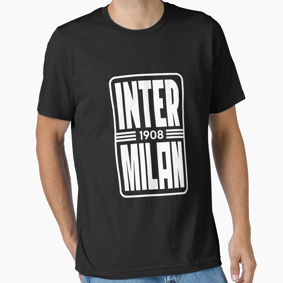 Inter Milan 1908 Minimal Typography sticker - white by Musabinho
