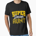 Super Soccer Aunt Fitted Scoop T-Shirt by amiyacunni