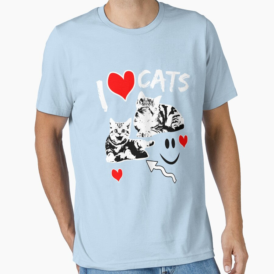 I Love Cats T shirt by Mill8ion