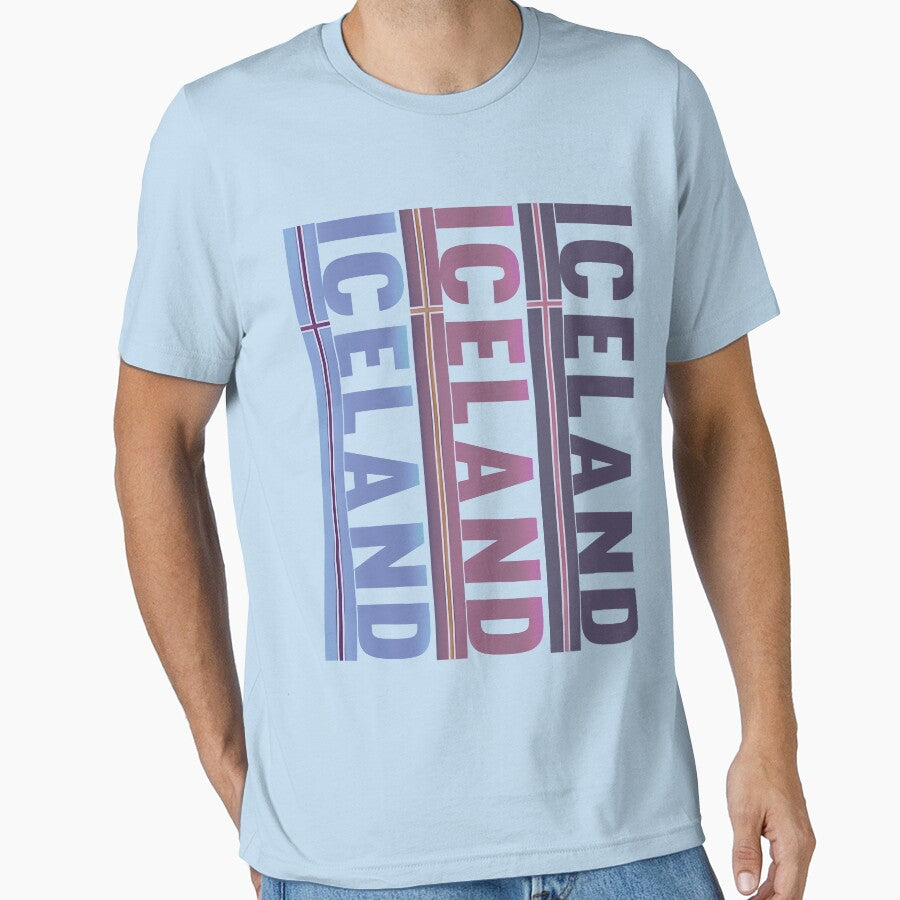 Iceland Vintage 80s Style National Flag Inspired by merchhost