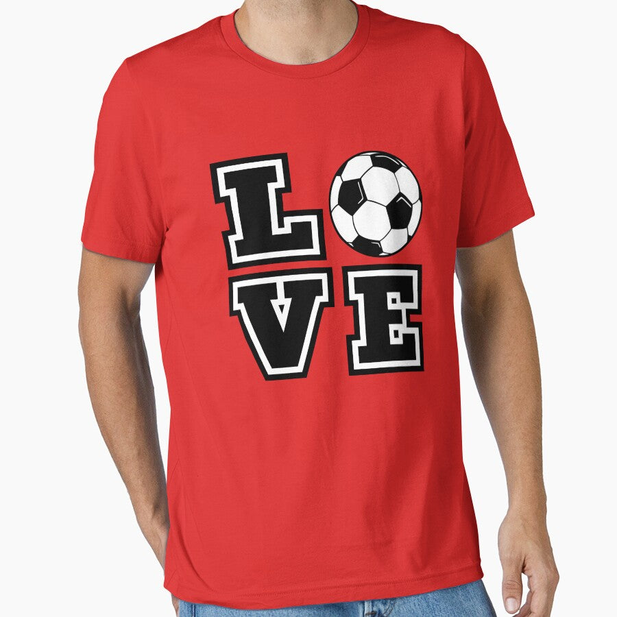 Love Soccer Sports Quote Cool Graphic Typography by Bad Kitty Designz