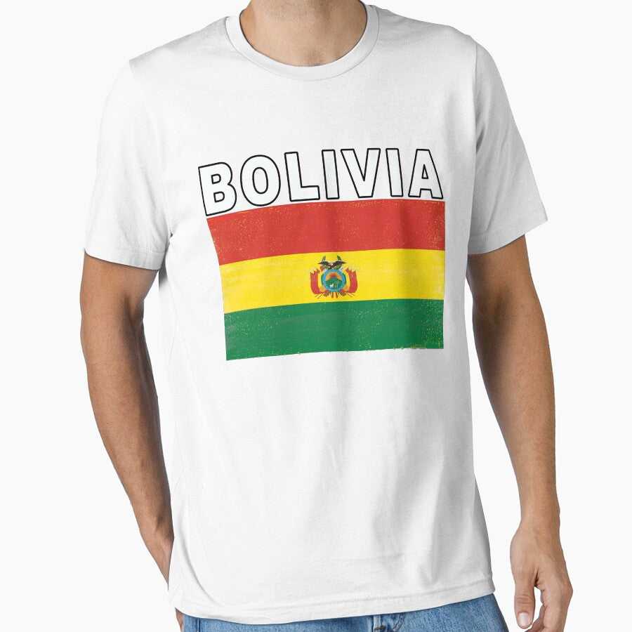 Bolivia Distressed Flag Retro Soccer Design by merchhost