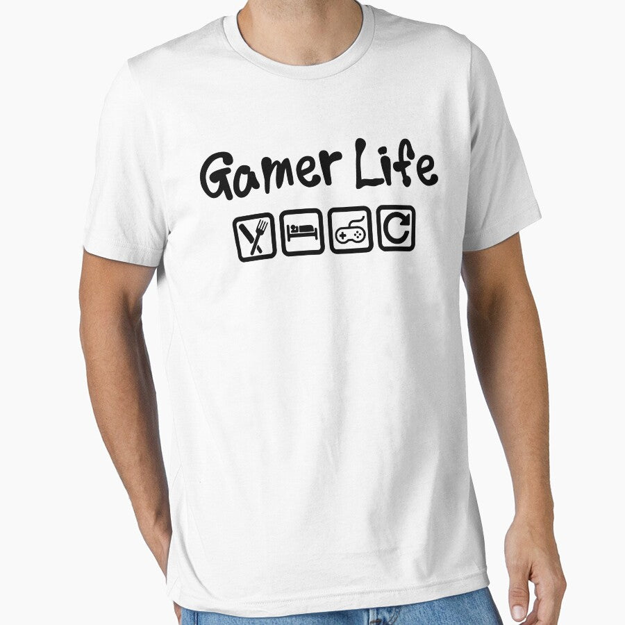 GAMER LIFE - EAT SLEEP GAME REPEAT by ShirtWreck