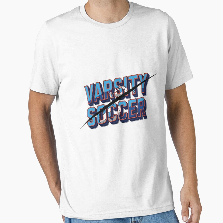 Varsity Soccer 3D Typography T-Shirt – Bold Athletic Sports Design by Dhakagallere