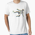 Footballer or Soccer player kick football ball by etraveler