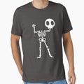 Halloween White Skeleton -Dabbing Skeleton White  Soccer T Shirt Halloween Costume Skull Funny Scary Gift by Al Collections
