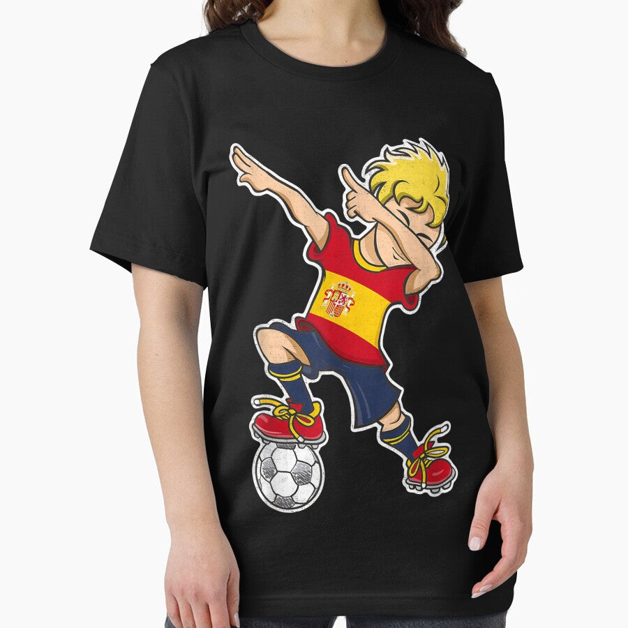 Spain Soccer Jersey Dabbing Boy Spanish Flag by BryanBencomo