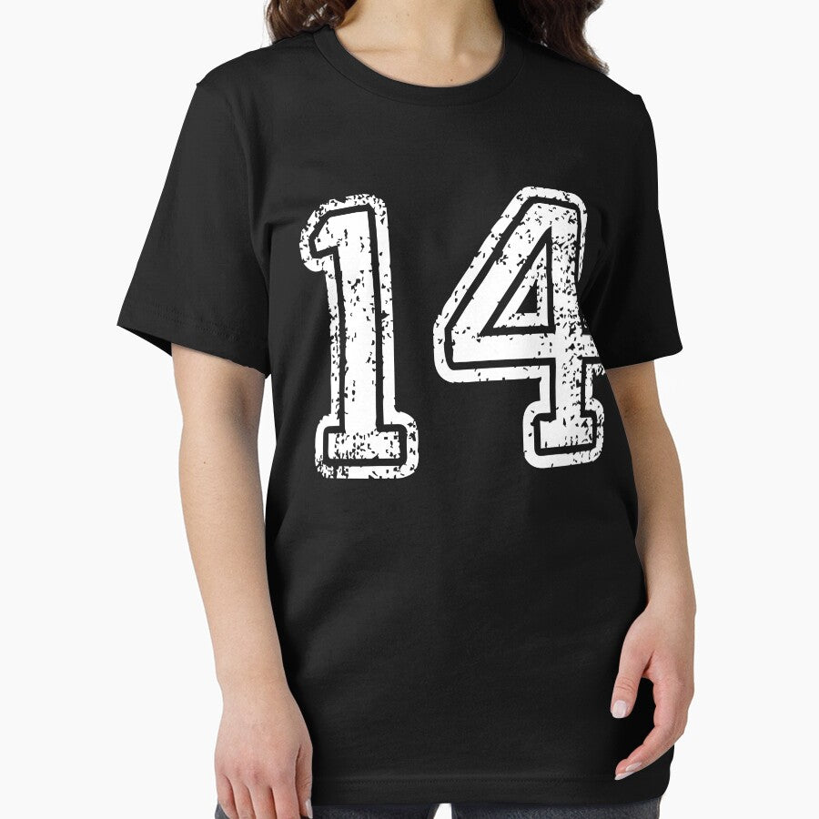 Sport Team Jersey 14 T Shirt Football Soccer Baseball Hockey Basketball Fourteen 14 014 Number by arcadetoystore