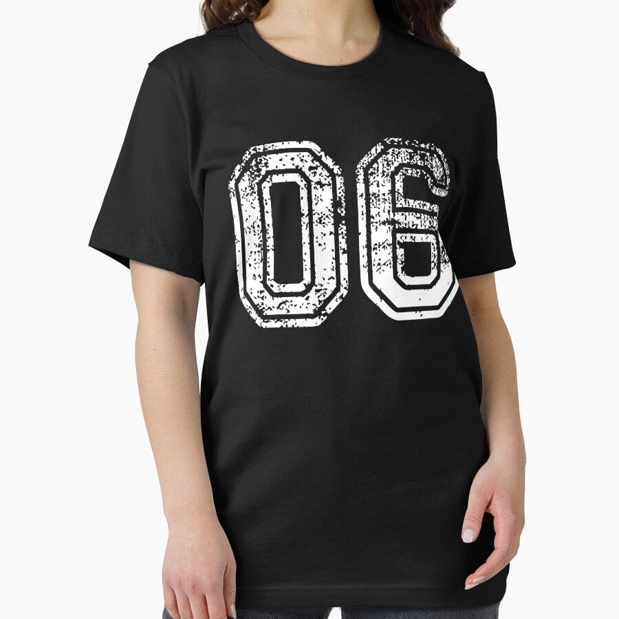 Sport Team Jersey 06 T Shirt Football Soccer Baseball Hockey Basketball Six 6 06 Number by arcadetoystore