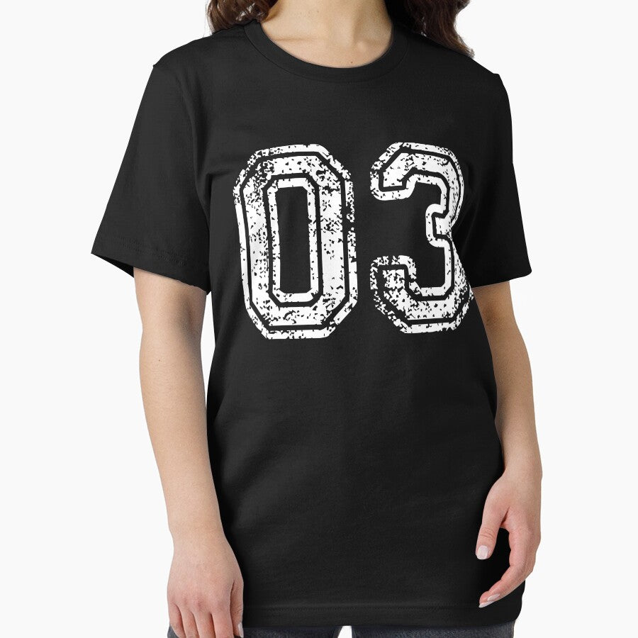 Sport Team Jersey 03 T Shirt Football Soccer Baseball Hockey Basketball three 3 03 Number by arcadetoystore