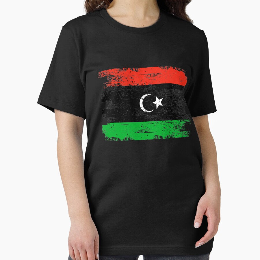 Libya Shirt Gift Country Flag Patriotic Travel Africa Light by threadsmonkey