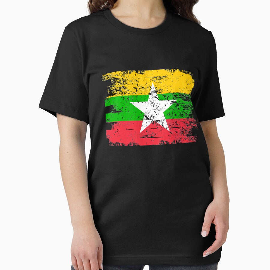 Myanmar Burma Shirt Gift Country Flag Patriotic Travel Asia Light by threadsmonkey