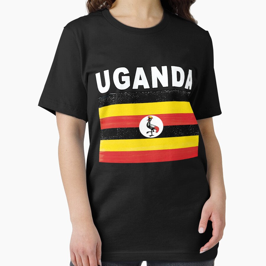 Uganda Distressed Flag Soccer Design by merchhost