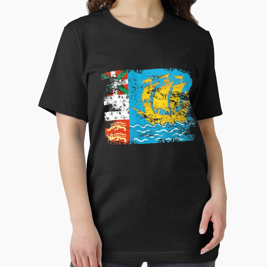 Saint Pierre Miquelon Flag Gift Country Patriotic Travel Shirt Americas Light by threadsmonkey