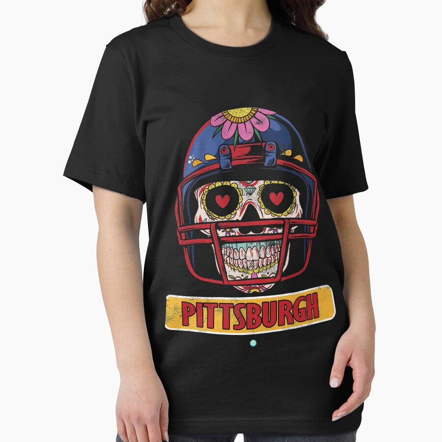 American Football - Pittsburgh Skull Football Gift by woormle